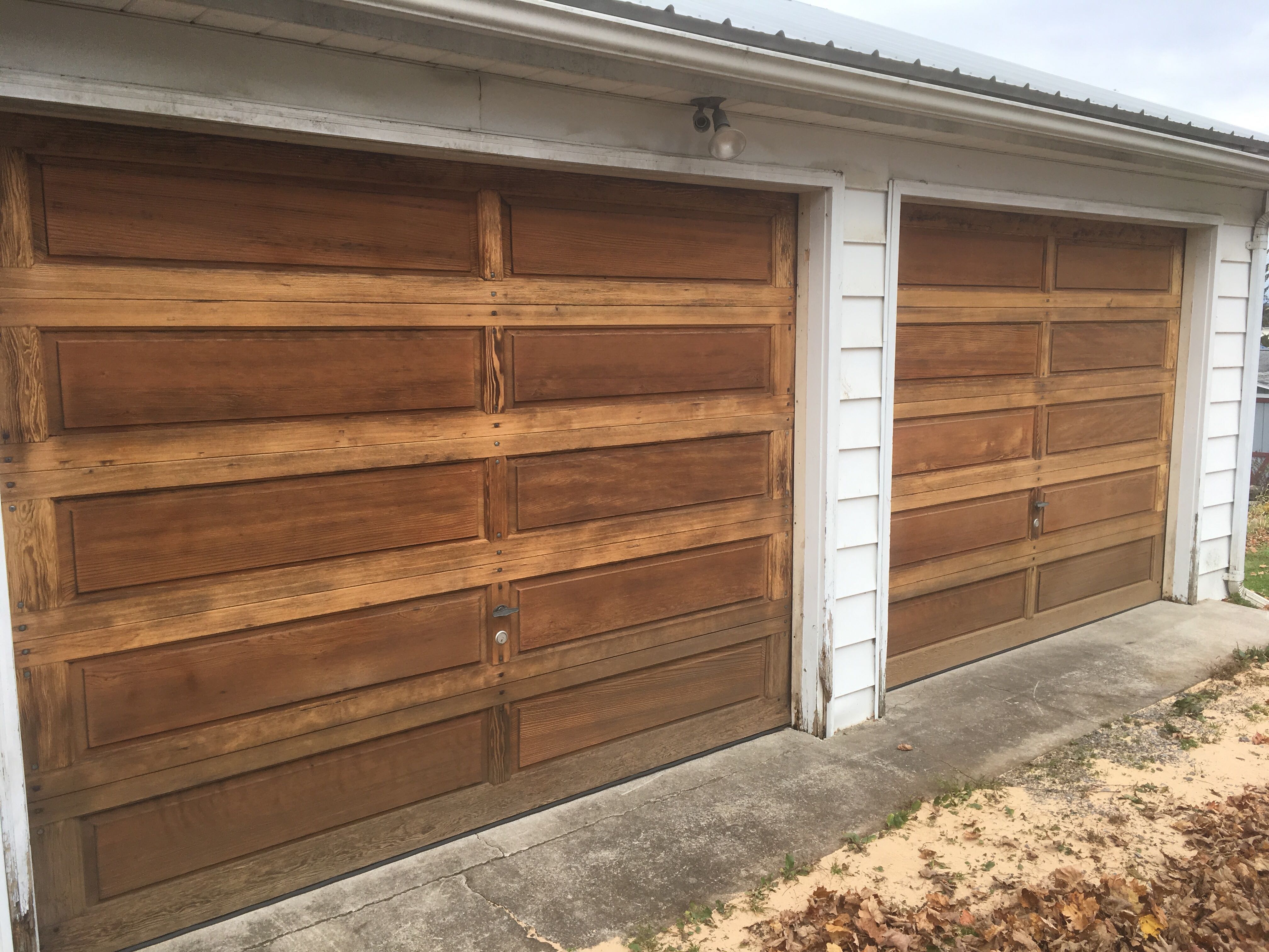 Restoring Garage Doors using Cob Blasting Bedford Blasting