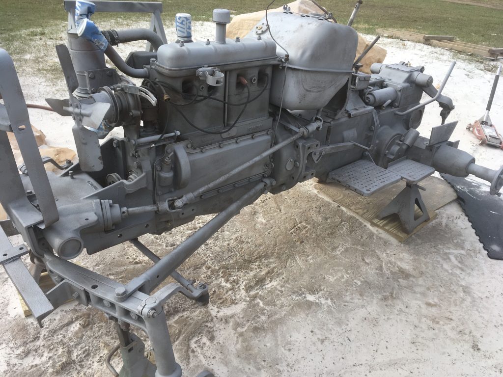 Minneapolis Moline tractor sandblasted
